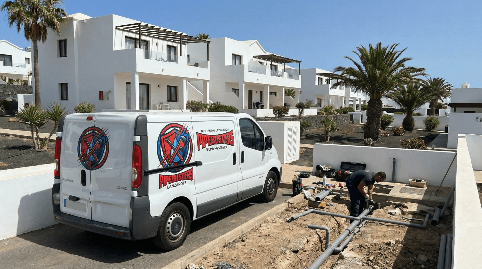 Pipe bursting trenchless Lanzarote