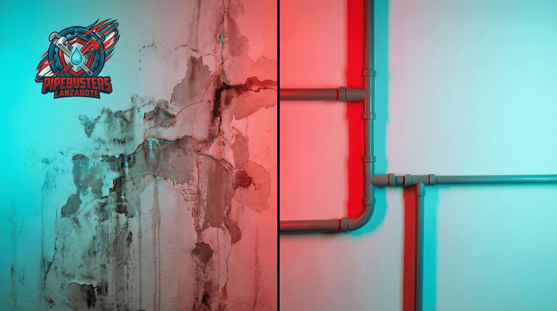 Before and after leak repair: water damage transformed to professional pipe installation